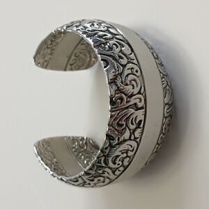 Designer Bracelet Women's Lia Sophia Cuff Etched Scroll Statement Office Casual